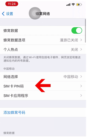 保康苹果14维修网分享如何给iPhone14的SIM卡设置密码 