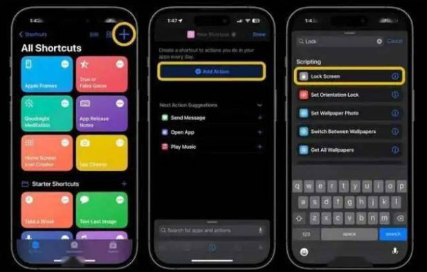 保康苹果14锁屏维修店分享iPhone14升级iOS16.4后如何创建锁屏快捷方式 